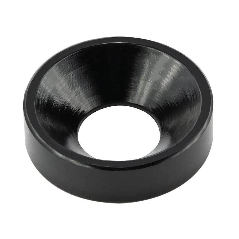 Lagefefe [40PCS] M6 Finishing Countersunk Washers, Anodized Aluminum Alloy, Head Washers Gaskets Cup Shim for Screw RC/Car/Motorcycle/Mechanical Accessories Parts, Black Color - Image 1